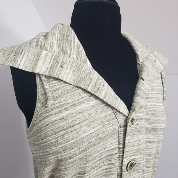 Matilda Jane Vest Green Marled Sweater Sleeveless Button Front Shawl Collar Sz S - Picture 7 of 15